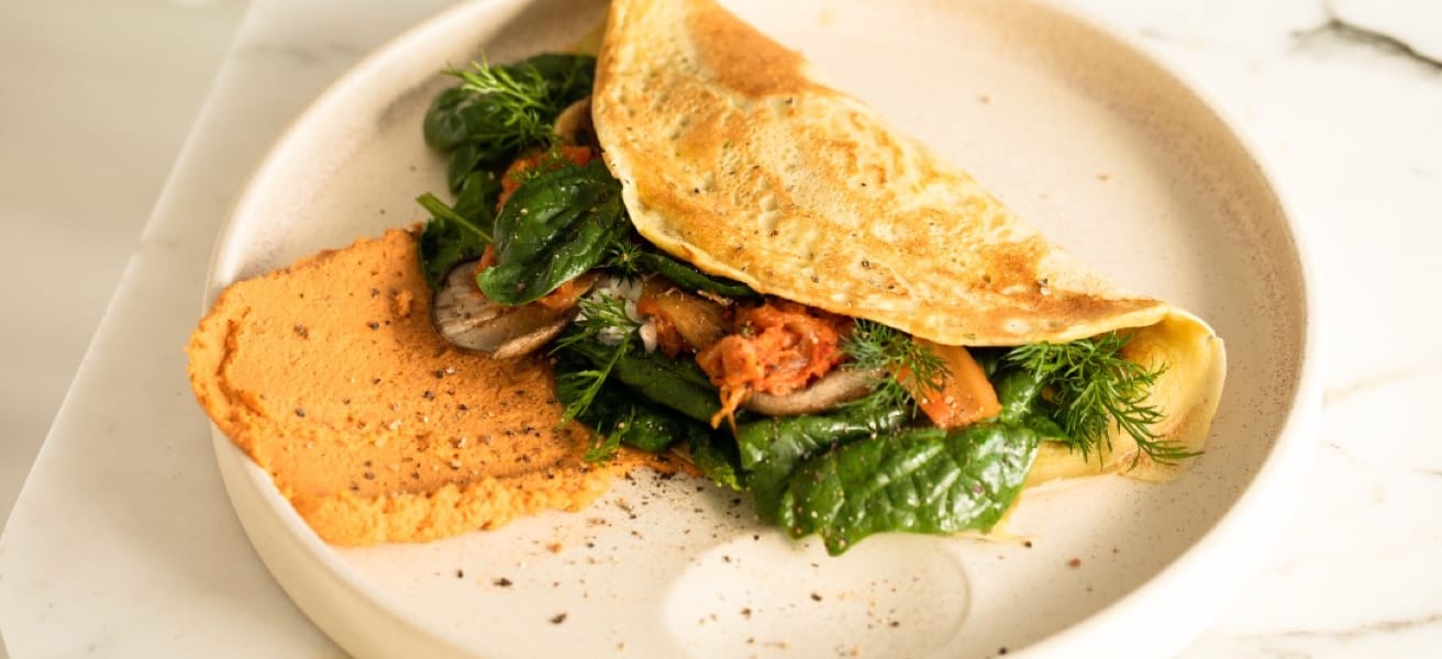image of an omelette on a plate